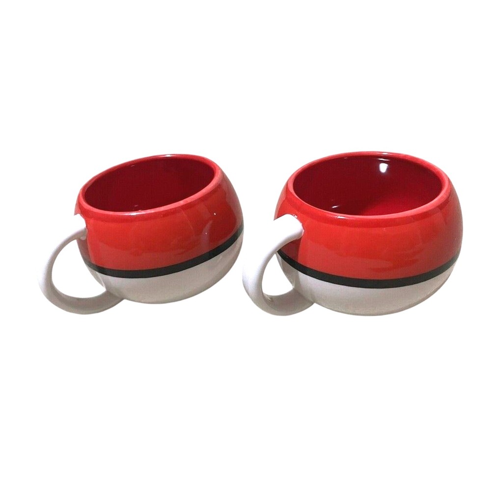 Pokemon Pokeball Ceramic Coffee Mug Set Officially Licensed Nintendo Merchandise - Picture 3 of 5